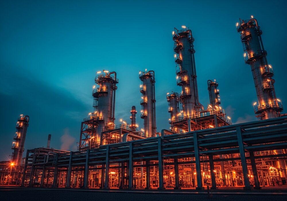 Process plant piping, columns and steel structures